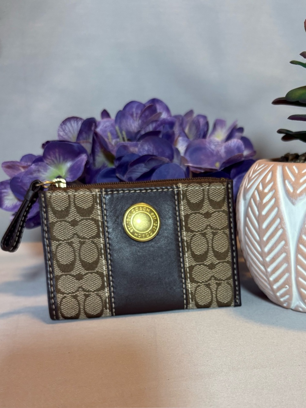 Coach Signature wallet with keychain